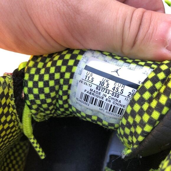 RARE 2013 Nike Air Jordan 1 Retro 94 Black Venom Gree Size 11.5 - Picture 8 of 16